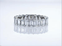 Emerald Cut Full Eternity Lab-Grown Diamond Wedding Ring - JBR Jeweler