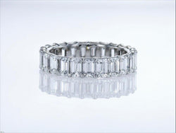 Emerald Cut Full Eternity Lab-Grown Diamond Wedding Ring - JBR Jeweler