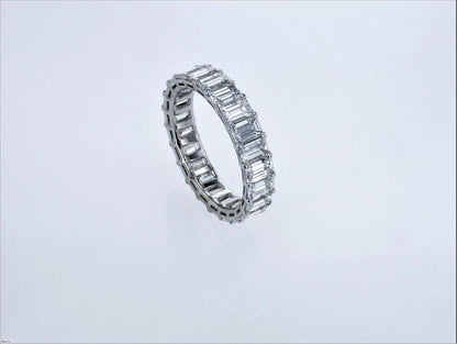 Emerald Cut Full Eternity Lab-Grown Diamond Wedding Ring - JBR Jeweler