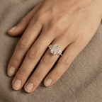 Moissanite engagement ring for bridal wear