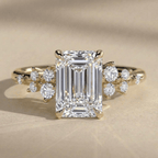 Moissanite engagement ring for bridal wear