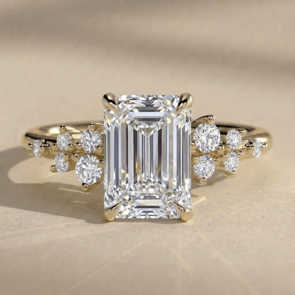 Moissanite engagement ring for bridal wear