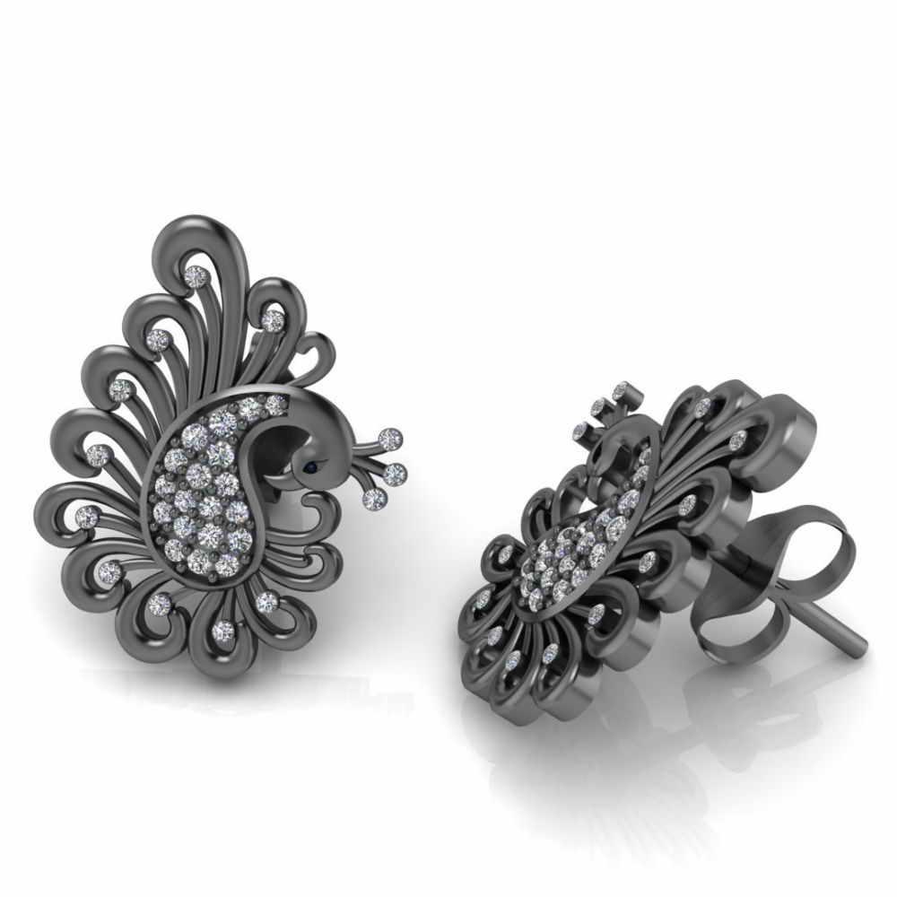 Enhanced Nature Inspired Sterling Silver Stud Earrings - JBR Jeweler