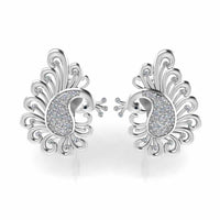 Enhanced Nature Inspired Sterling Silver Stud Earrings - JBR Jeweler