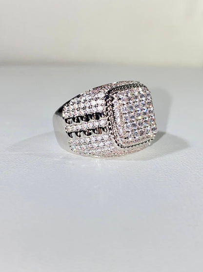 Full Ice out Moissanite Diamond Real VVS Men's Custom Hip Hop Designer Big Ring - JBR Jeweler