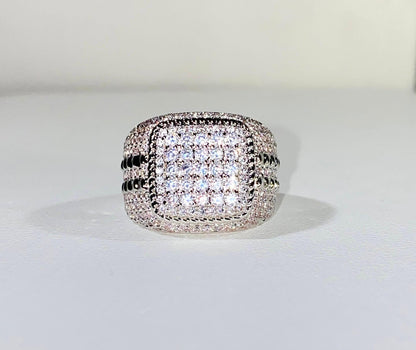 Full Ice out Moissanite Diamond Real VVS Men's Custom Hip Hop Designer Big Ring - JBR Jeweler