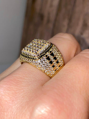 Full Ice out Moissanite Diamond Real VVS Men's Custom Hip Hop Designer Big Ring - JBR Jeweler