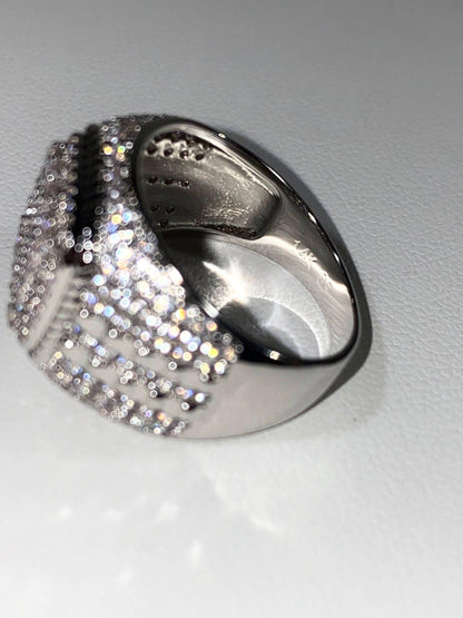 Full Ice out Moissanite Diamond Real VVS Men's Custom Hip Hop Designer Big Ring - JBR Jeweler