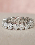 Heart Cut Lab-Grown Diamond Full Eternity Wedding Band - JBR Jeweler