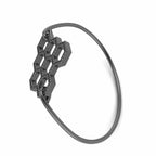 Honeycomb Bee Hive Sterling Silver Bangle Bracelet - JBR Jeweler