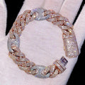 Iced Out Cuban VVS Moissanite Diamond Hip Hop Miami Cuban Men's Bracelet - JBR Jeweler