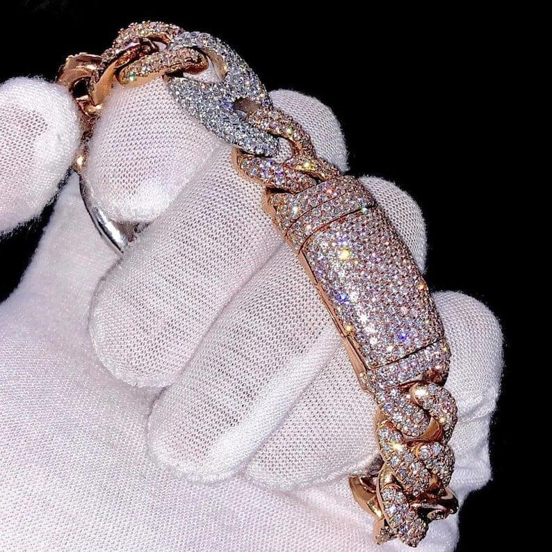 Silver 925 Miami Cuban Link, VVS Moissanite Diamond Chain, Custom Hiphop  Jewelry
