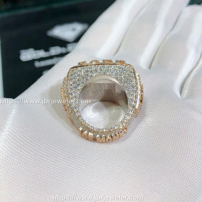 Custom Men's VVS Moissanite Bling Diamond Iced Out Rings