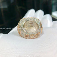 Custom Men's VVS Moissanite Bling Diamond Iced Out Rings