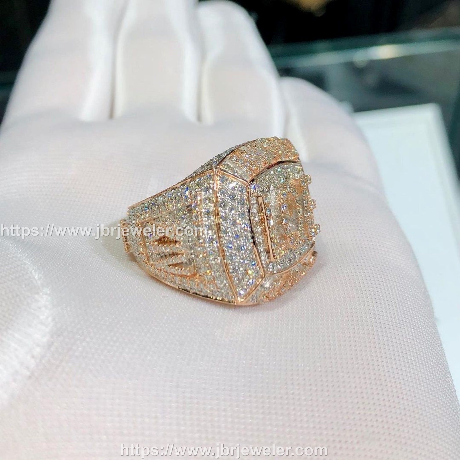 Custom Men's VVS Moissanite Bling Diamond Iced Out Rings - JBR Jeweler
