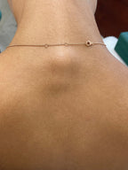 14k Rose Gold, Baguette Cut Lab grown Prong Set  Diamond  Unique Design Necklace - JBR Jeweler