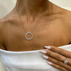 14k Solid Gold Marquise Cut Lab Grown Diamond Prong Setting Necklace, Gift for Anniversary - JBR Jeweler