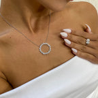 14k Solid Gold Marquise Cut Lab Grown Diamond Prong Setting Necklace, Gift for Anniversary - JBR Jeweler