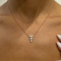Solid 14k Rose Gold Prong Setting ,Marquise Cut Lab Grown Diamond Necklace, Gift for Anniversary - JBR Jeweler