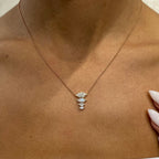 Solid 14k Rose Gold Prong Setting ,Marquise Cut Lab Grown Diamond Necklace, Gift for Anniversary - JBR Jeweler