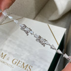 14k Gold Pear Cut Lab Grown Diamond Lariat Tennis Necklace, For Women - JBR Jeweler