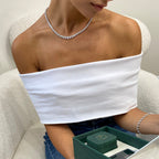 14k Gold 4*3 mm Pear Cut Lab grown Diamond Tennis Necklace, Prong Setting, For Women - JBR Jeweler