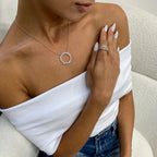 14k Solid Gold Marquise Cut Lab Grown Diamond Prong Setting Necklace, Gift for Anniversary - JBR Jeweler