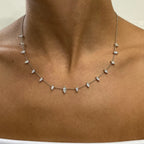 14k Gold, Prong Setting Marquise Cut Lab Grown Diamond Necklace, Gift for Anniversary - JBR Jeweler