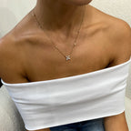 14k Yellow Gold Marquise and Round Cut Lab Grown Diamond, Real Flower Design Pendant Necklace - JBR Jeweler