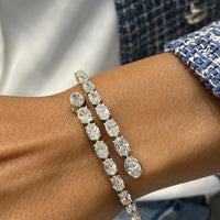 Bracelet de perles en forme de cœur en or 14 carats 