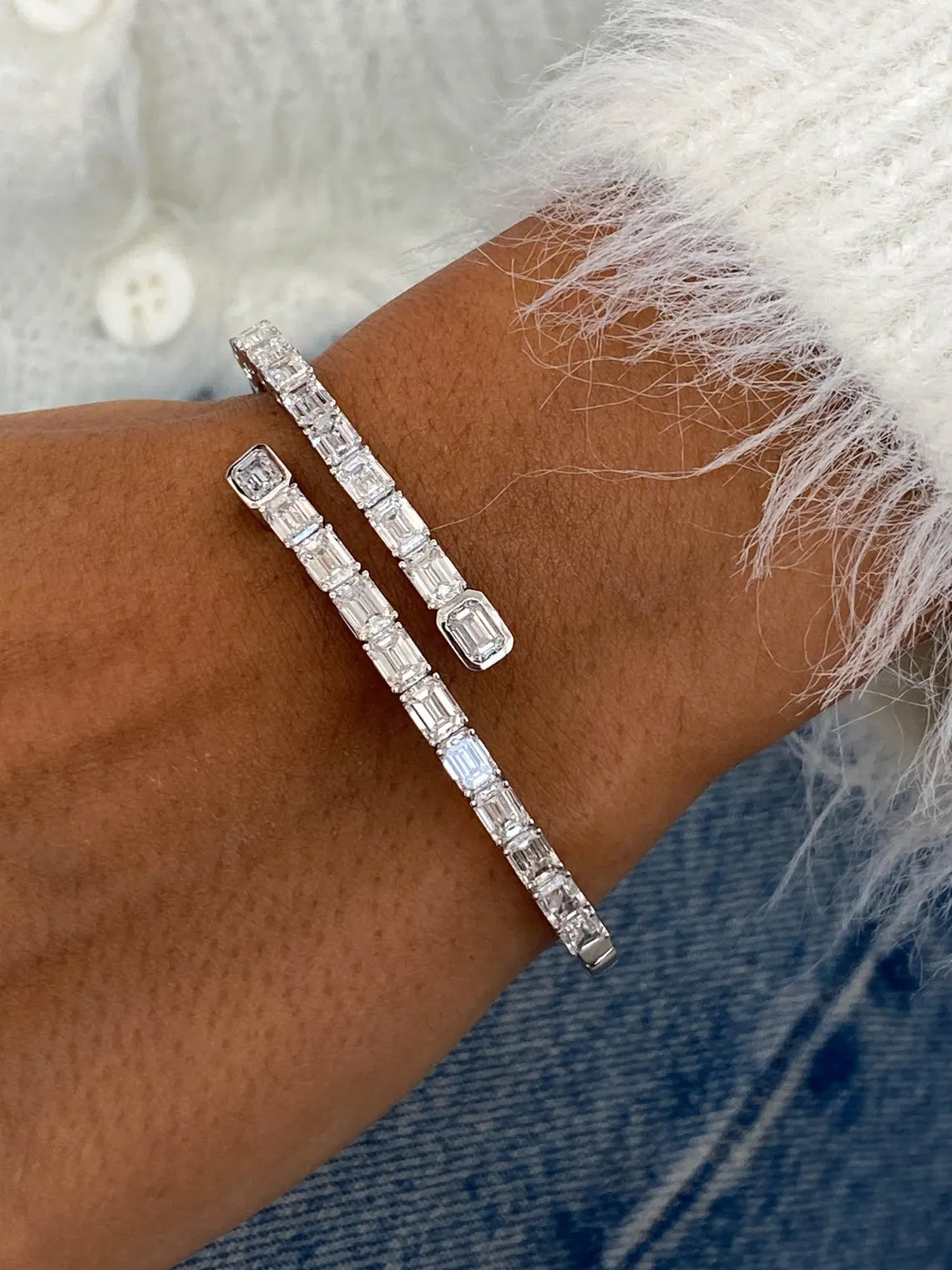 Bracelet de perles en forme de cœur en or 14 carats 