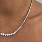 14K Gold Round Cut Lab Grown Diamond Prong Set Choker Necklace - JBR Jeweler