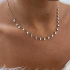 14K Gold Round Cut Lab Grown Diamond Prong Set Necklace Wedding Jewelry - JBR Jeweler