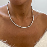 Collier de diamants cultivés en laboratoire de trèfle artificiel de luxe mini mignon de 14 carats