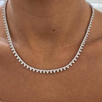 14K Gold, Round Cut Lab-Grown Diamond Cluster Set Choker Necklace Women - JBR Jeweler