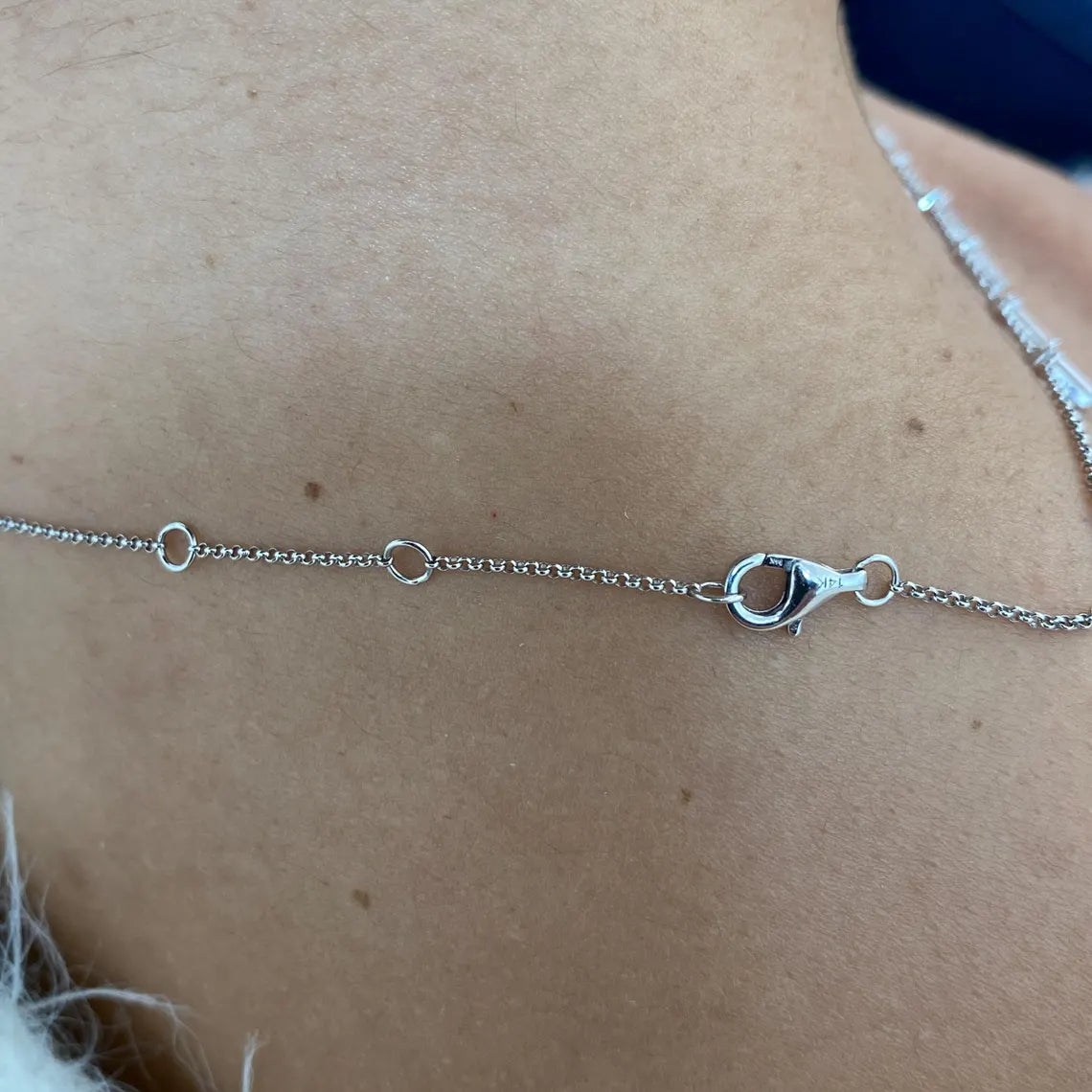 14K Gold Round Cut Lab Grown Diamond Prong Set Necklace Wedding Jewelry - JBR Jeweler