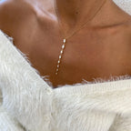 14K Yellow Gold Prong Set Oval Cut Lab-Grown Diamond Lariat Necklace, Anniversary Gift - JBR Jeweler