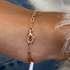 14K Rose Gold Emerald Cut Lab-Grown Diamond Prong Set Half Tennis Bracelet, Bridal Jewelry - JBR Jeweler