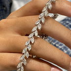 14k White Gold Marquise Cut Lab Grown Diamond Prong Set Tennis Bracelet for Women - JBR Jeweler