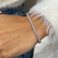 Bracelet de perles en forme de cœur en or 14 carats 