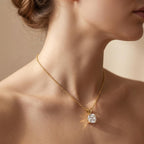 1 Ct Cushion Diamond Solitaire Pendant Necklace, Lab Grown Diamond Double Bail - JBR Jeweler