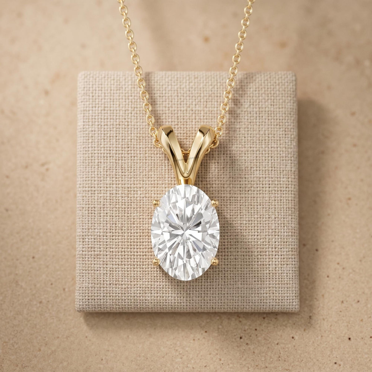 1 Ct Lab Grown Oval Diamond Solitaire Necklace, Minimalist Diamond Necklace in - JBR Jeweler