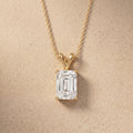 Emerald Lab Grown Diamond Solitaire Pendant, IGI Certified Lab Diamond - JBR Jeweler