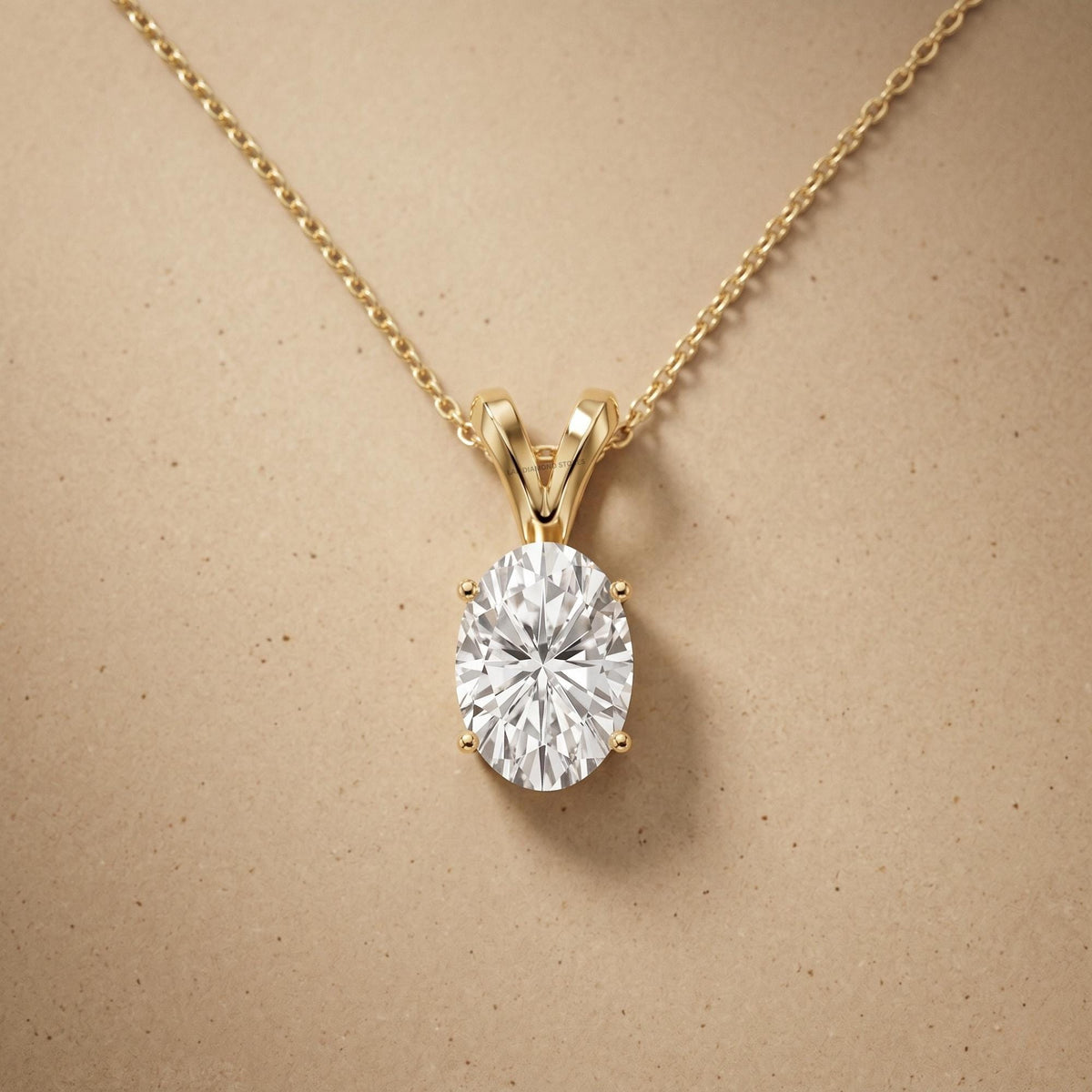 1 Ct Lab Grown Oval Diamond Solitaire Necklace, Minimalist Diamond Necklace in - JBR Jeweler