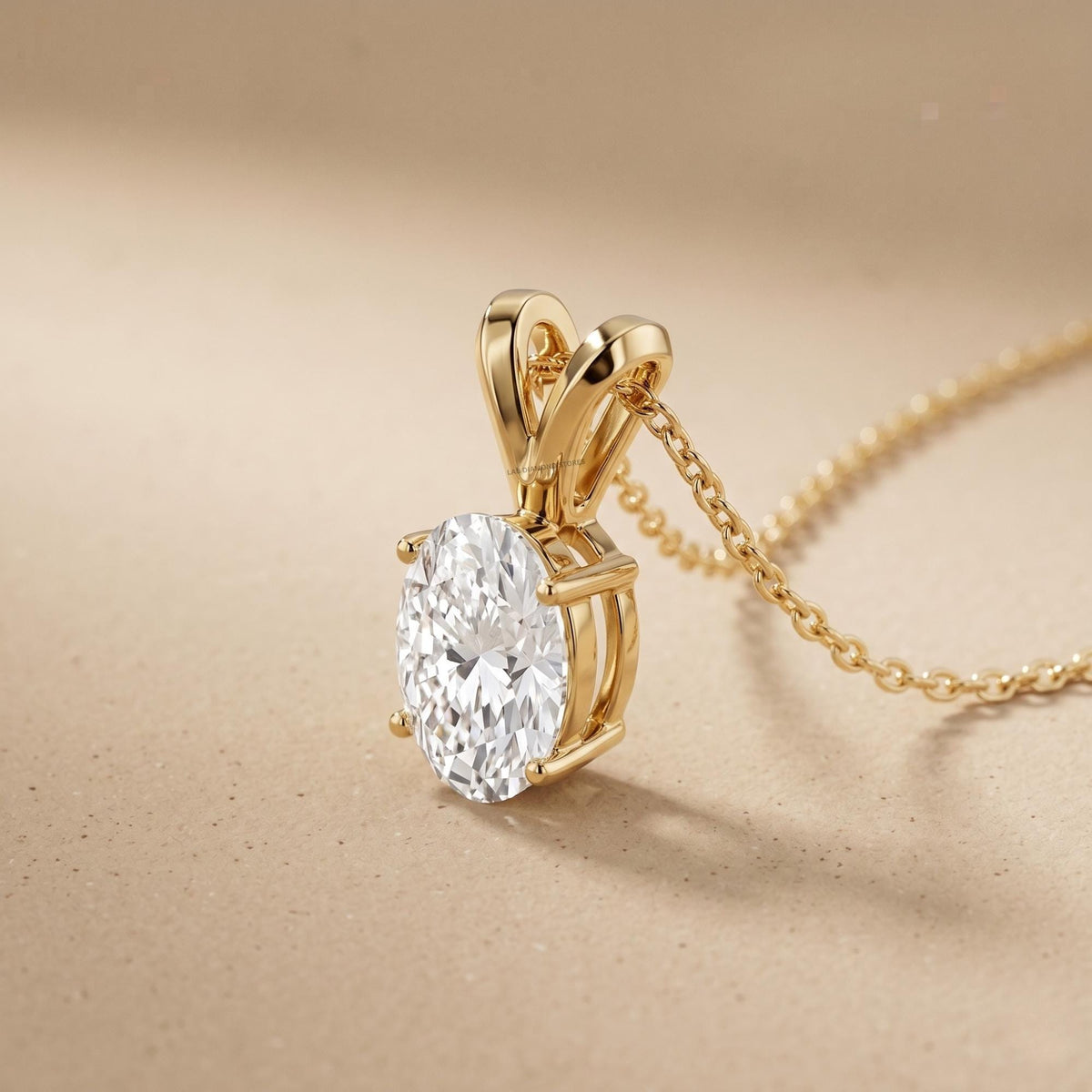 1 Ct Lab Grown Oval Diamond Solitaire Necklace, Minimalist Diamond Necklace in - JBR Jeweler
