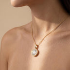 Round Cut Lab Grown Diamond Bezel Set Pendant, Minimalist Solitaire Pendant - JBR Jeweler