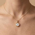 Round Cut Lab Grown Diamond Bezel Set Pendant, Minimalist Solitaire Pendant - JBR Jeweler