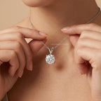 Round Cut Lab Grown Diamond Solitaire Pendant Necklace, Minimalist Diamond - JBR Jeweler