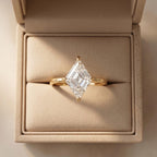 Minimalist gold diamond solitaire