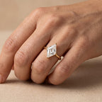  Lab diamond proposal ring for women